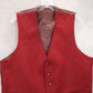 Red 5 Button 2 Welt Pocket Waistcoat Formal Preppy Tuxedo Suit Vest Large 44R