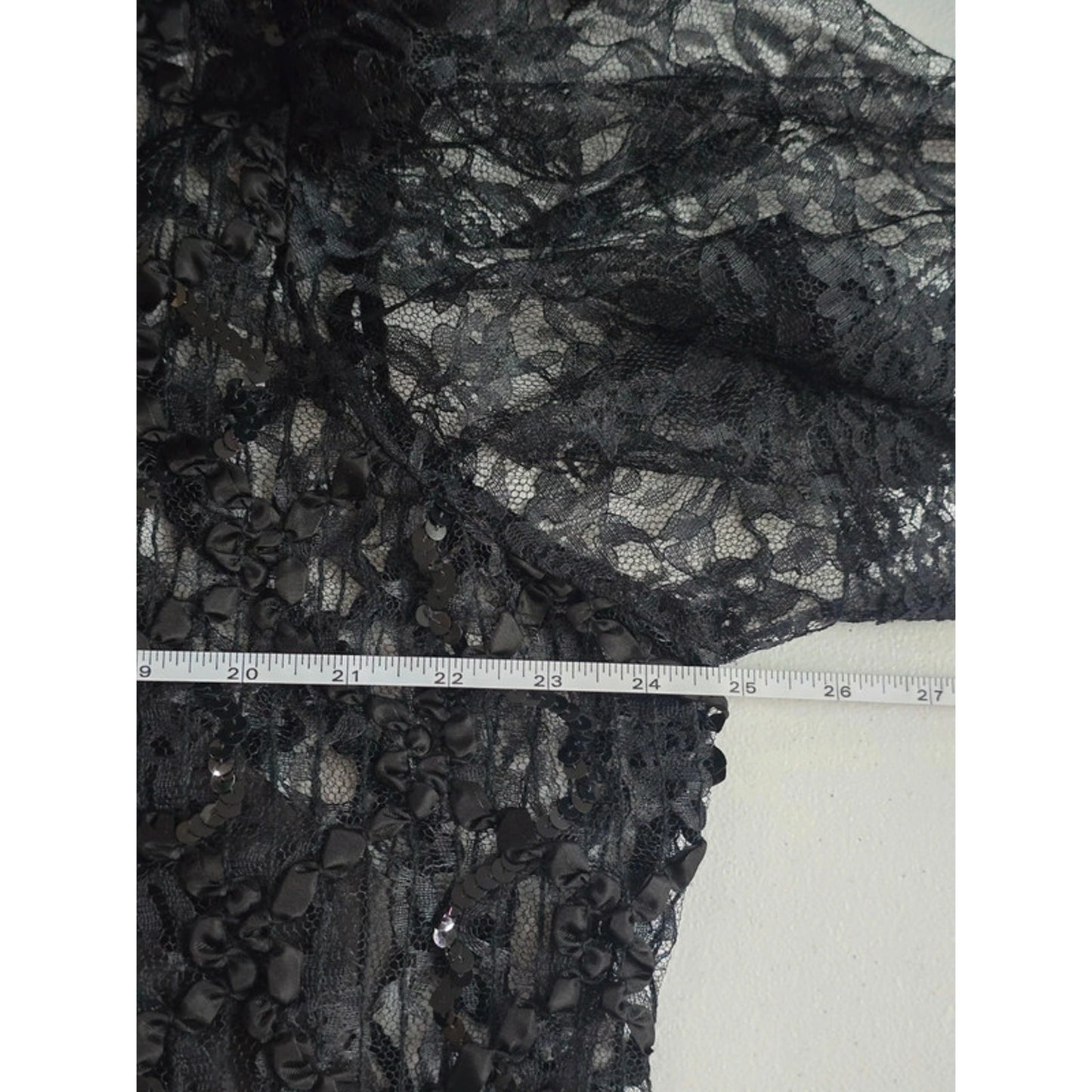 Black Lace Sequin Whimsy Goth Fairy Sparkly Gothic Glam Holiday Dress Plus 24W
