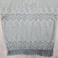 Arianna by Howards Gray Lace Fringe Boho Beach Swim Cover Up Duster Kimono XL