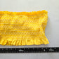 Y2K VTG Yellow Ruffle Smock Bandeau Coquette Retro Swimwear Bikini Top Medium