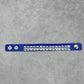 Blue Gemstone Rhinestone Faux Leather Snap Cuff Bracelet Fashion Jewelry