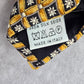 Valentino Italy Yellow Diamond Floral Executive Geometric Silk Neck Tie Men's