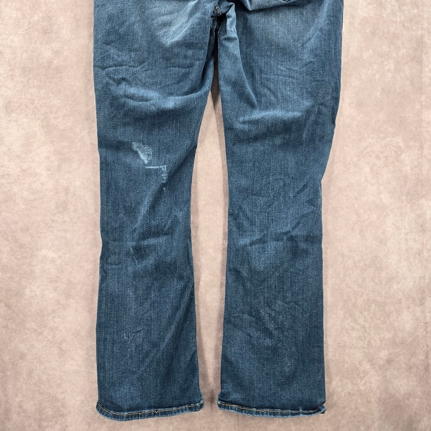 055. Levis Denizen Curvy Skinny Straight Stretch Blue Denim Pants Jeans 18M