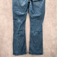 055. Levis Denizen Curvy Skinny Straight Stretch Blue Denim Pants Jeans 18M