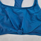No Boundaries Blue Knot Sports Bra Active Bikini Bralette Swim Top S Small