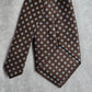 Beau Brummel Brown Diamond Polka Dot Geometric Executive Silk Neck Tie Men's