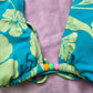 Wild Fable Green Floral Bead Halter String Padded Bikini Top Swimwear XS