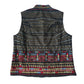 Black Indie Embroidered Western Studded Royal Snap Luxury Chico's Vest 1 Medium