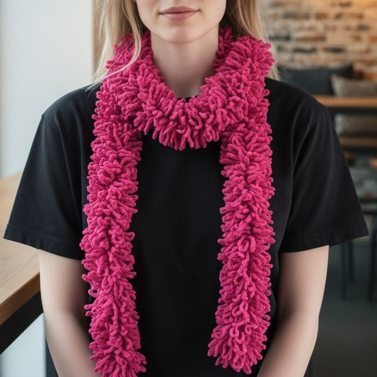 Y2K Girly Grunge Pink Funky Textured Quirky Whimsical Cozy Wrap Shawl Scarf OS