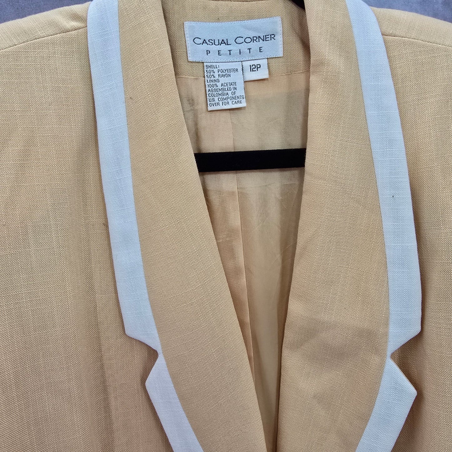 Yellow Y2K Vintage Executive Work Office Preppy Academia Blazer Jacket 12P