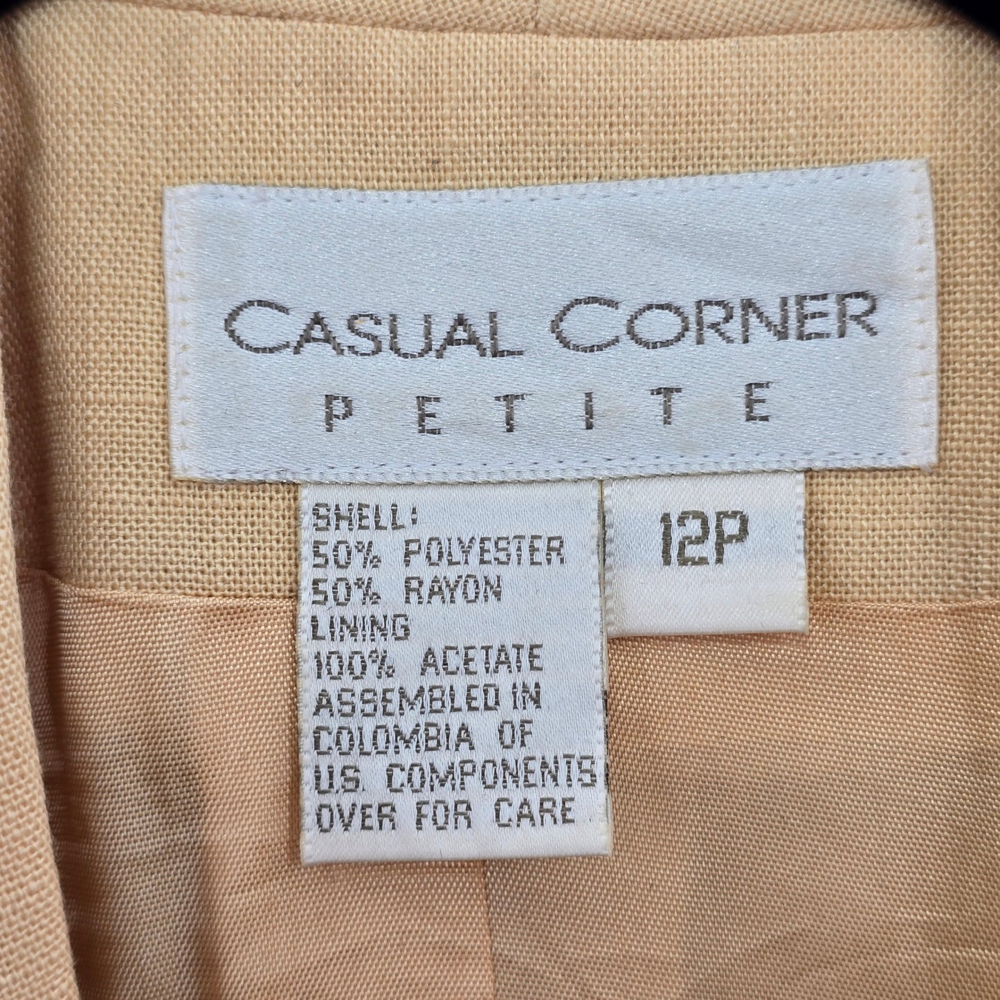 Yellow Y2K Vintage Executive Work Office Preppy Academia Blazer Jacket 12P