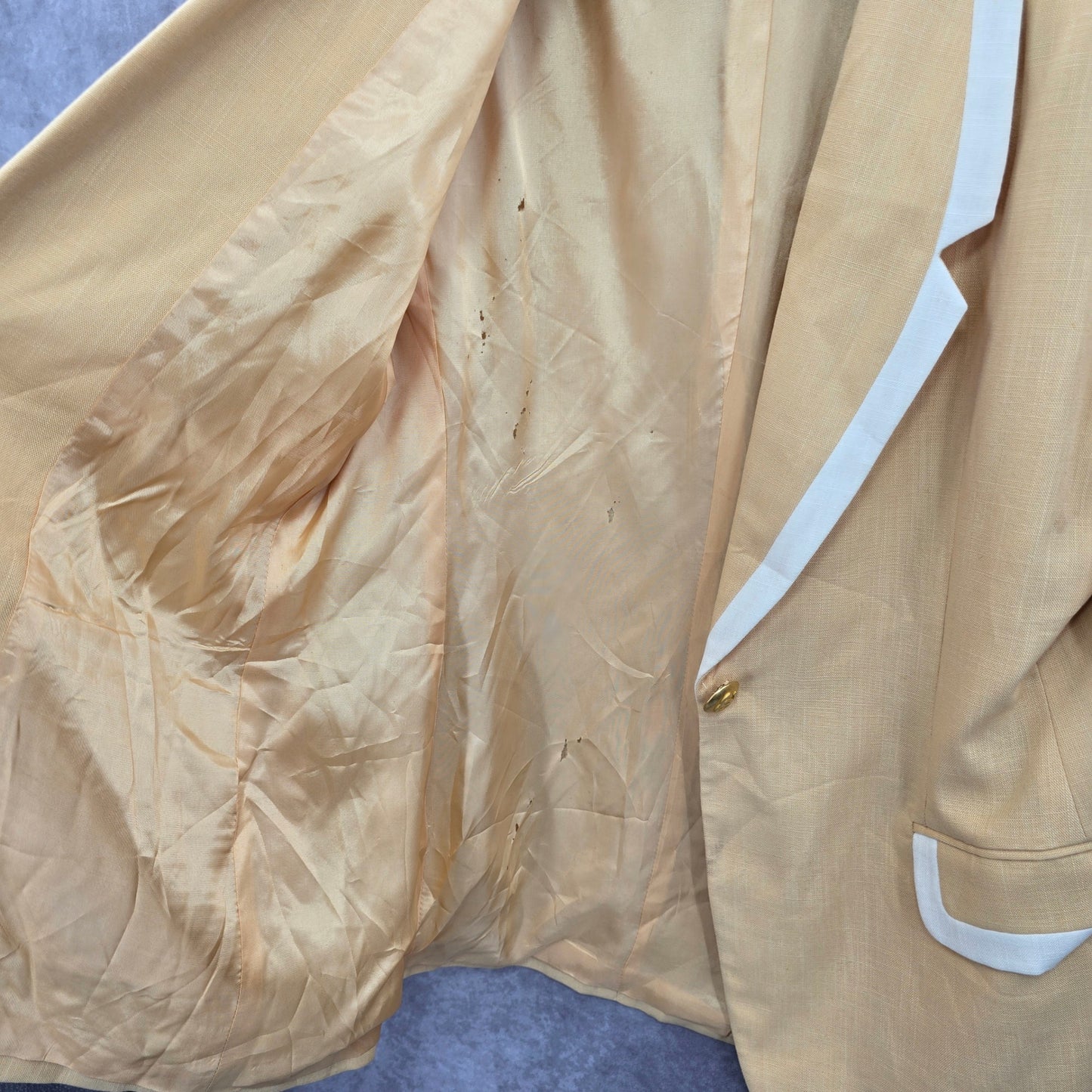 Yellow Y2K Vintage Executive Work Office Preppy Academia Blazer Jacket 12P