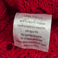 Red Cable Knit Y2K Oversized Long 90s Cottage Romantic Infinity Scarf OS