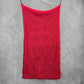 Red Cable Knit Y2K Oversized Long 90s Cottage Romantic Infinity Scarf OS