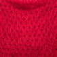Red Cable Knit Y2K Oversized Long 90s Cottage Romantic Infinity Scarf OS