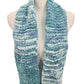 Blue Y2K Vintage Chunky Knitted Cottage Granny Swan Cozy Wrap Shawl Scarf OS