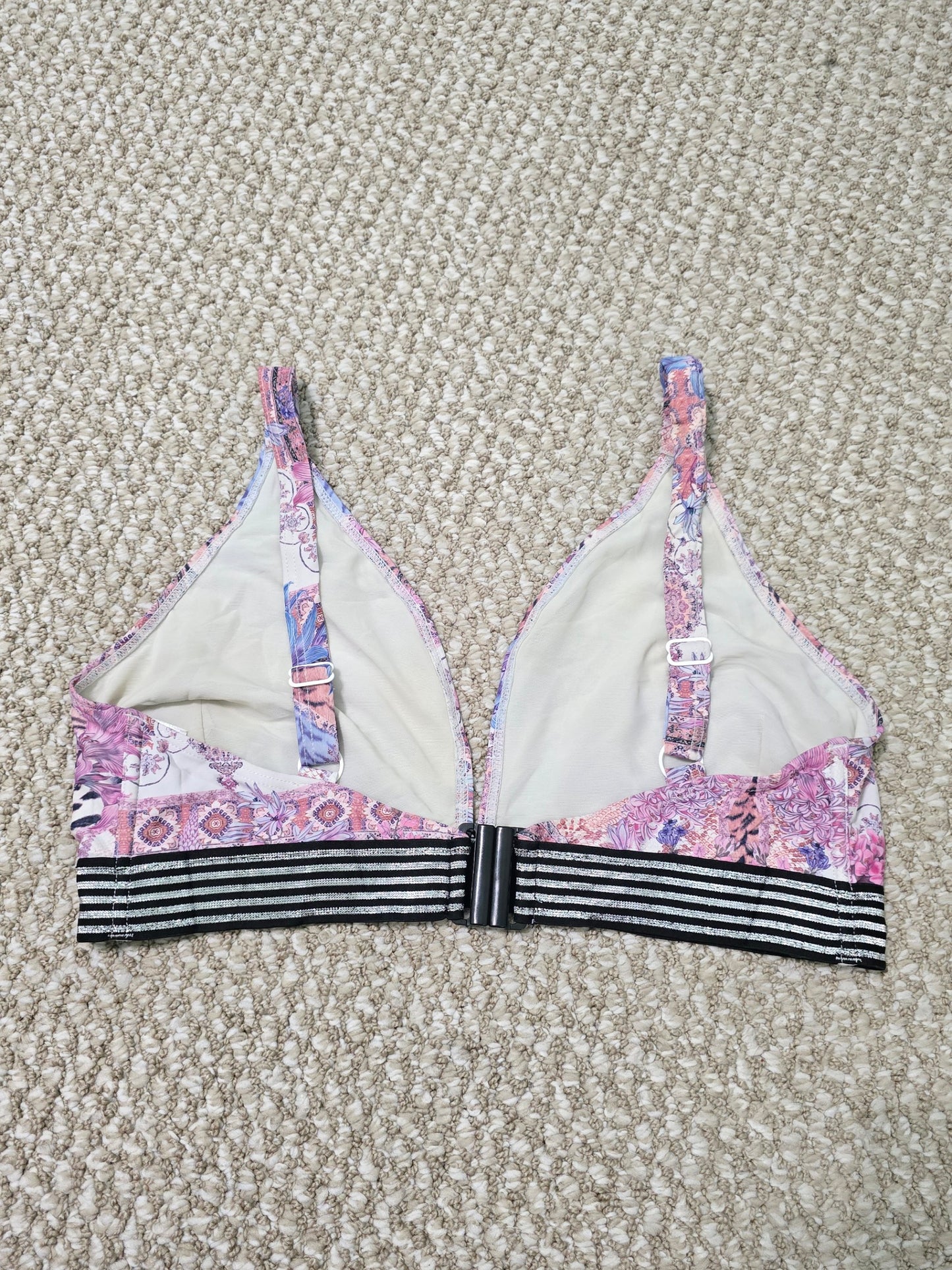 Floral Y2K Beach Resort Vacation Multicolor Bikini Top ASOS Swimsuit Plus 16