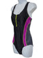 Black Zip Crisscross One Piece Swimsuit Beach Resort Vacation Everlast Sport 12