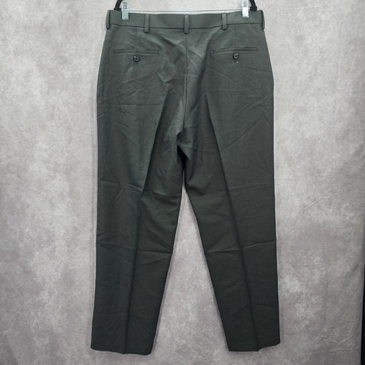 Haggar Gray Formal Preppy Business Executive Office Work Dress Pants Mens 38x30