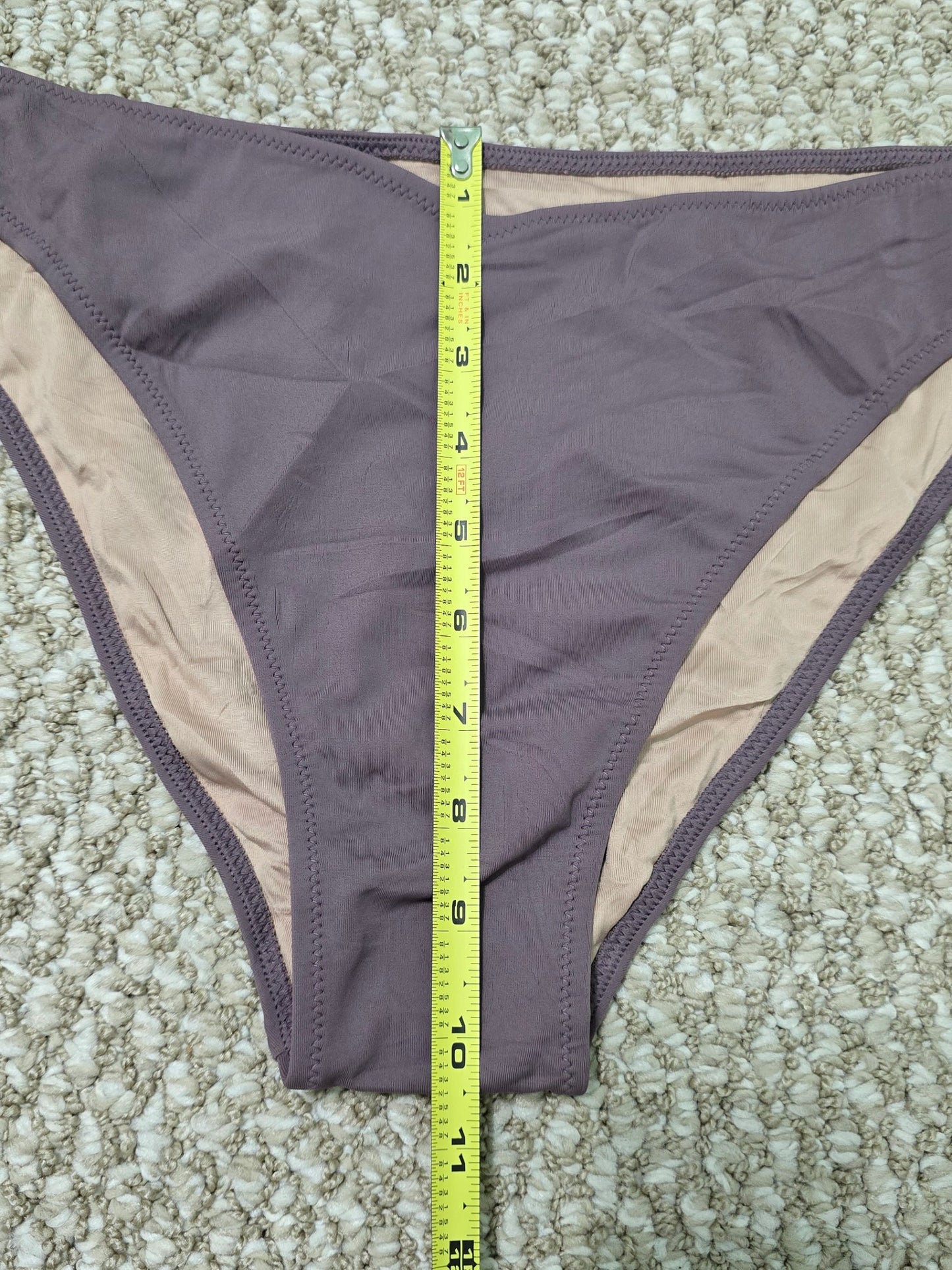 Purple High Leg Extra Cheeky Beach Resort Vacation Swimsuit Bikini Bottom XL