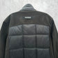 Guess Black Mens Performance Quilted VTG Zip Puffer Bomber Coat Jacket Large