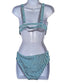 Blue Stripes One Piece Swimsuit Y2K 90s Cutout Beach Resort Vacation Cupshe XL
