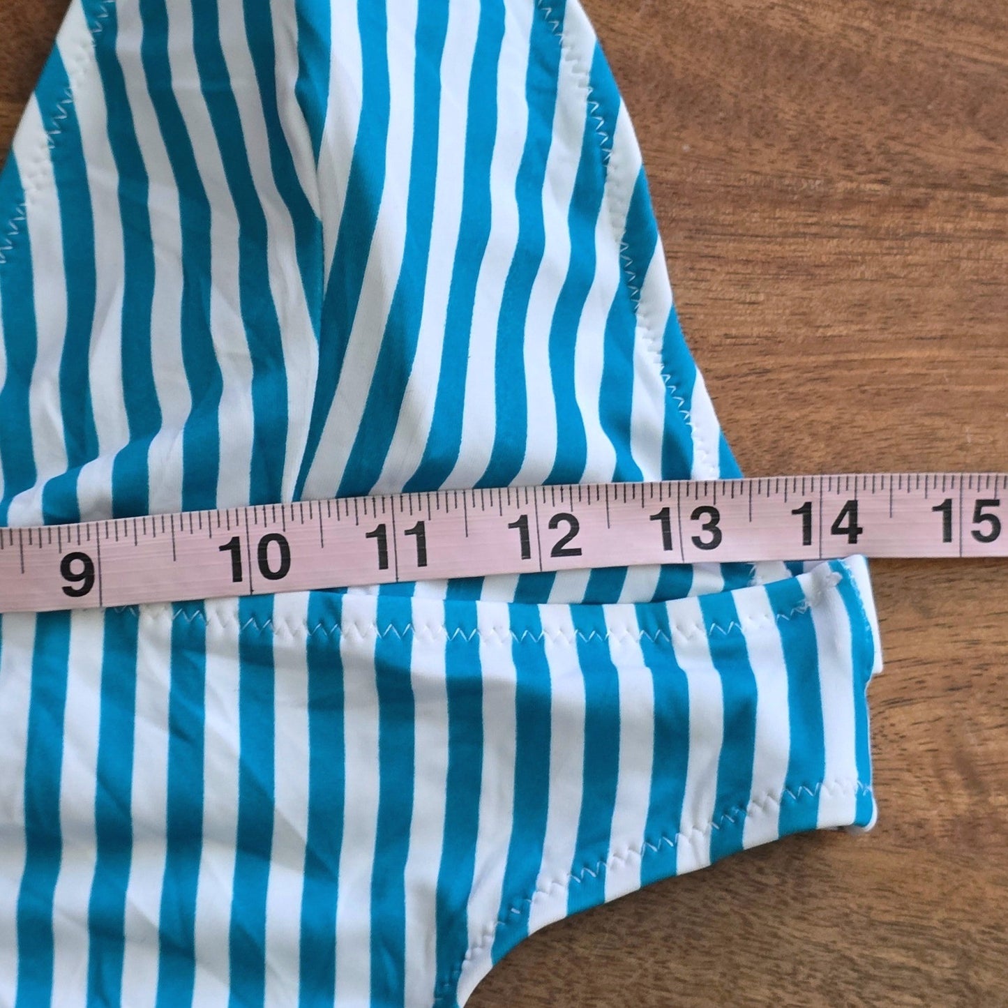 Blue Stripes One Piece Swimsuit Y2K 90s Cutout Beach Resort Vacation Cupshe XL