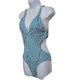 Blue Stripes One Piece Swimsuit Y2K 90s Cutout Beach Resort Vacation Cupshe XL