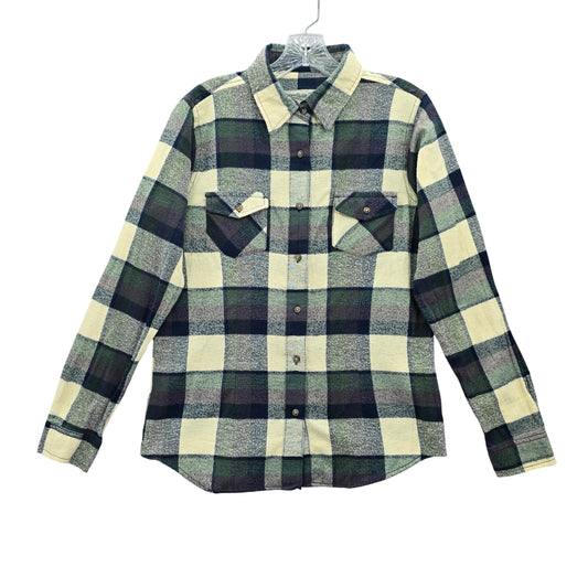 Buffalo Check Y2K Vintage Plaid Button Punk Shirt Elena 90s Grunge Bella Top M