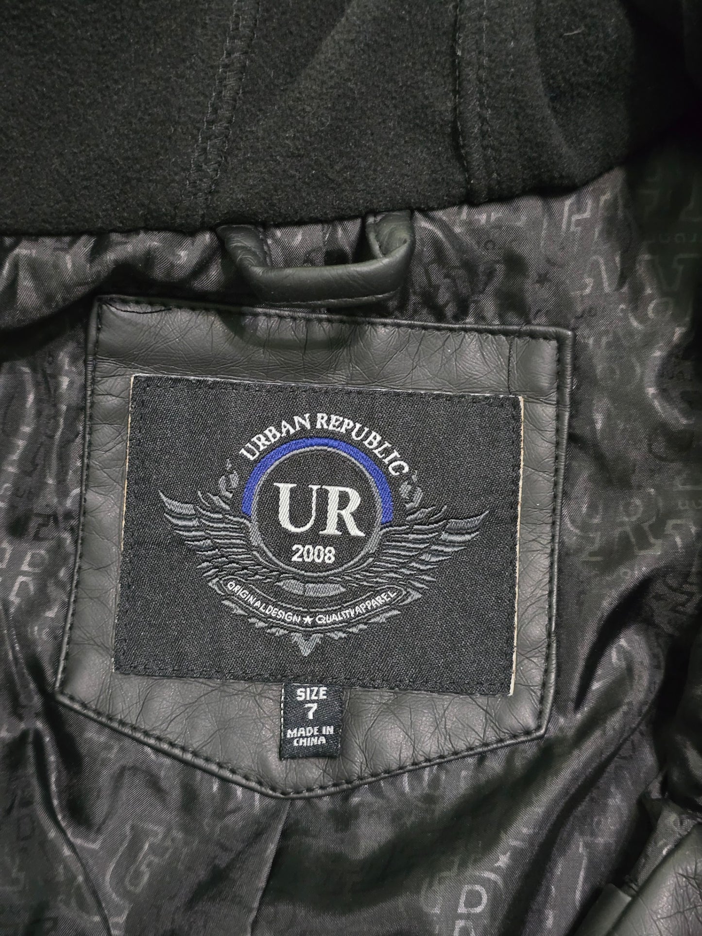Moto Biker Rock & Roll Punk Goth Grunge Y2K Hood Zip Boys Faux Leather Jacket 7