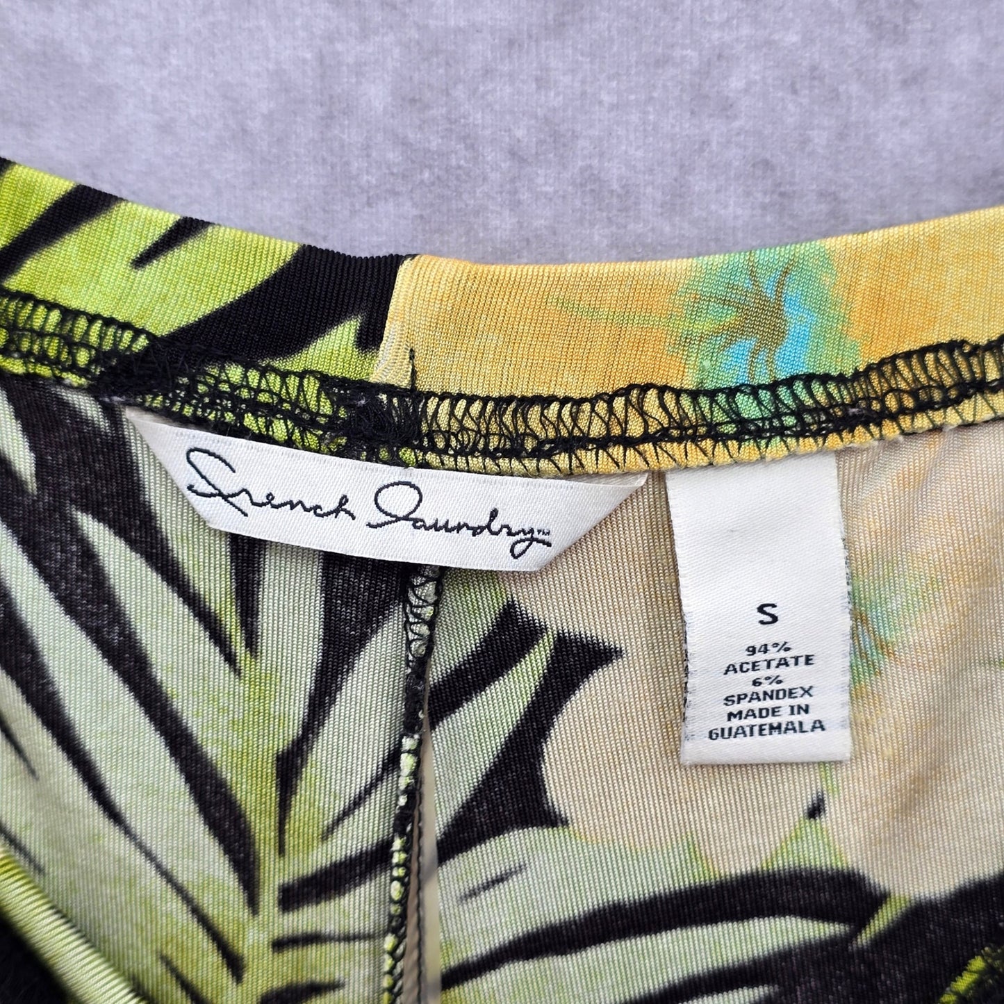 Tropical Floral Vacation Y2K Beach Resort Wide Leg French Laundry Pants Small