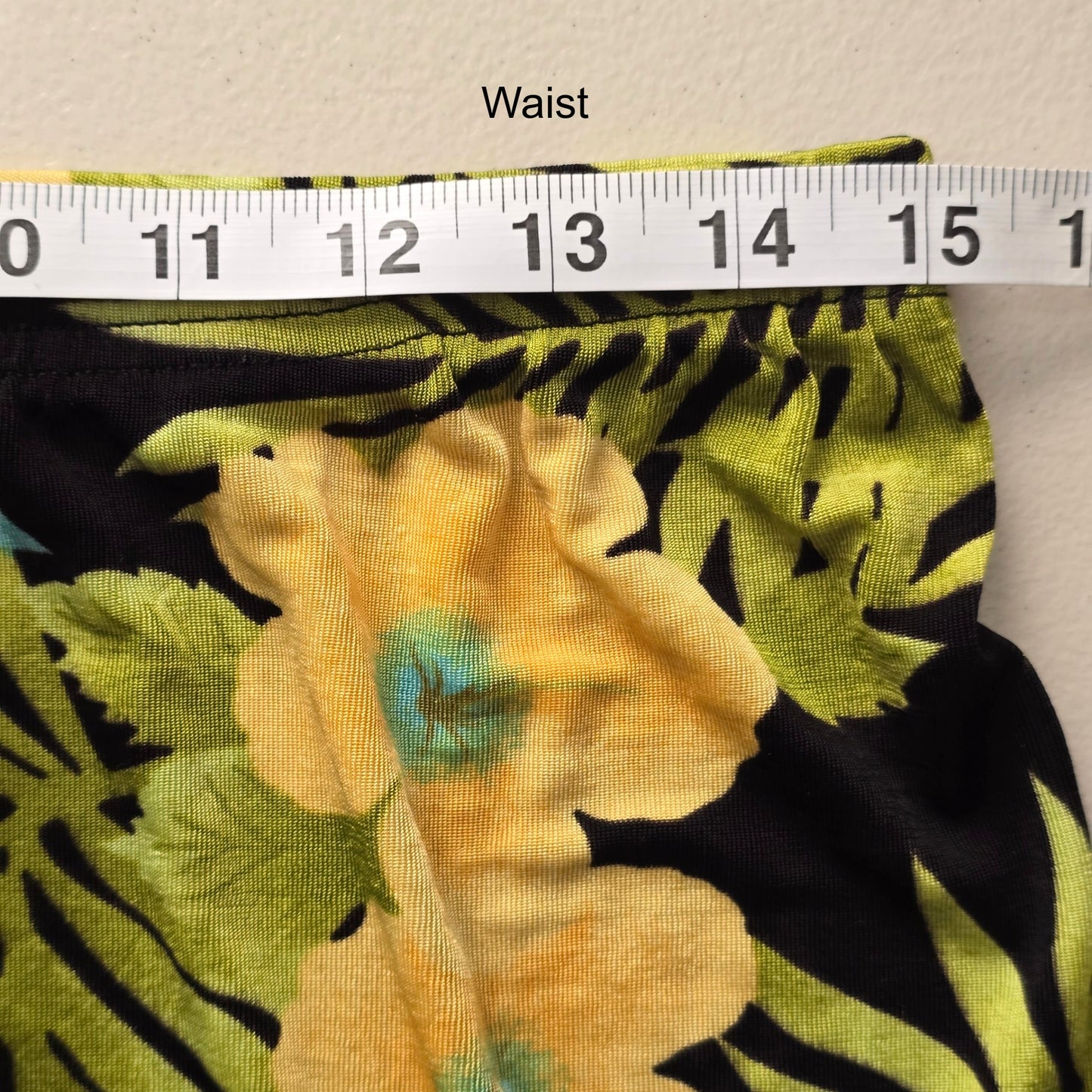Tropical Floral Vacation Y2K Beach Resort Wide Leg French Laundry Pants Small