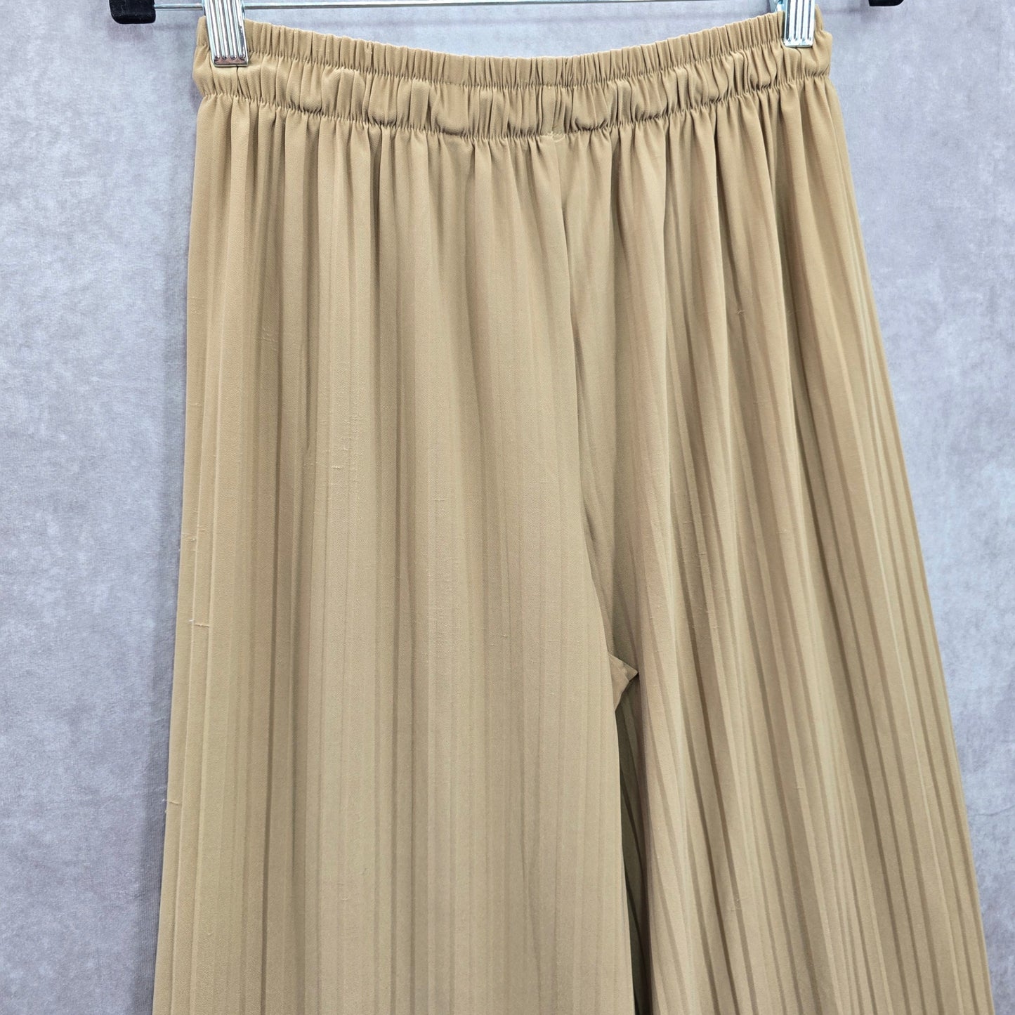 Brown Wide Leg Accordion Beach Resort Flowy Vacation Lock &amp; Love Pants Small