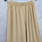 Brown Wide Leg Accordion Beach Resort Flowy Vacation Lock &amp; Love Pants Small
