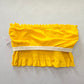 Y2K VTG Yellow Ruffle Smock Bandeau Coquette Retro Swimwear Bikini Top Medium