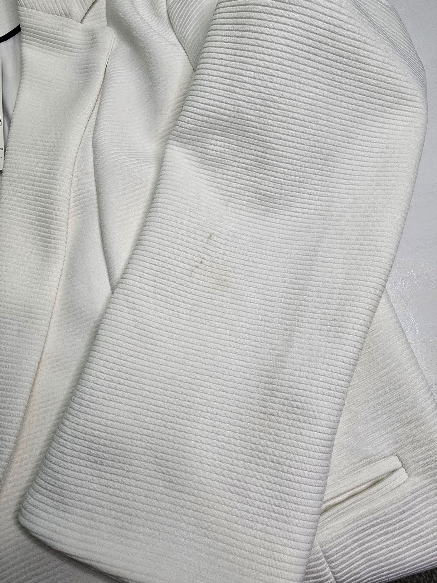 White Blazer Coat Investments Striped Preppy Minimalist Derby Wedding Plus 14