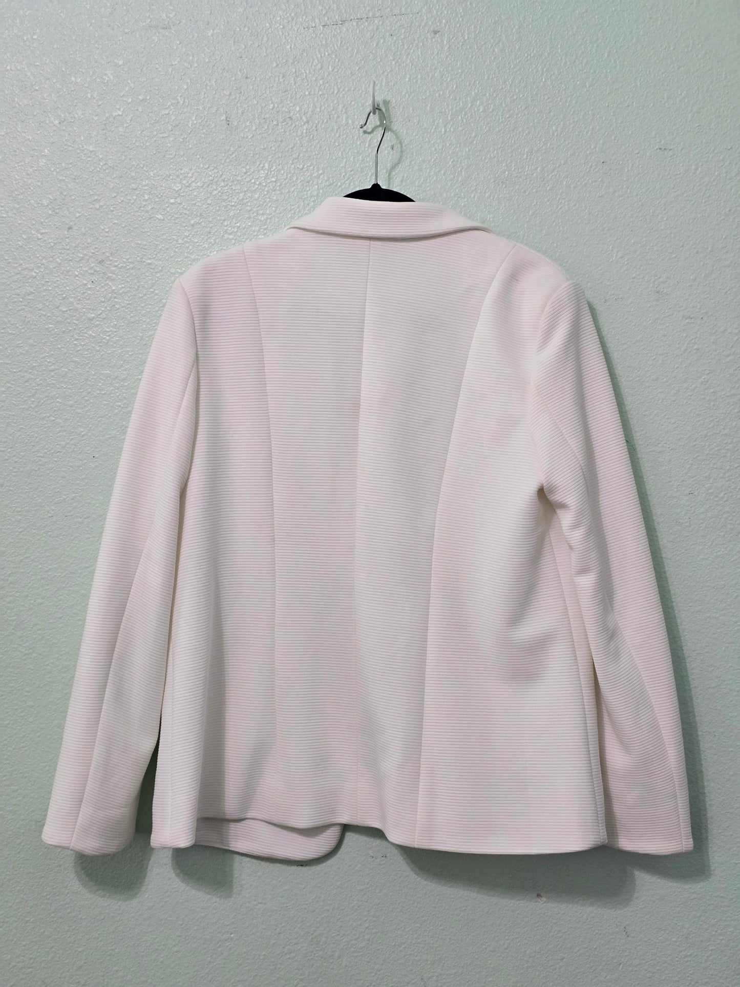 White Blazer Coat Investments Striped Preppy Minimalist Derby Wedding Plus 14