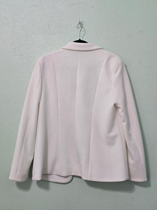White Blazer Coat Investments Striped Preppy Minimalist Derby Wedding Plus 14