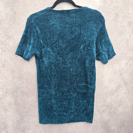 Carolyn Taylor Green Chenille Granny Artsy Cozy Electric Preppy Sweater Top XL