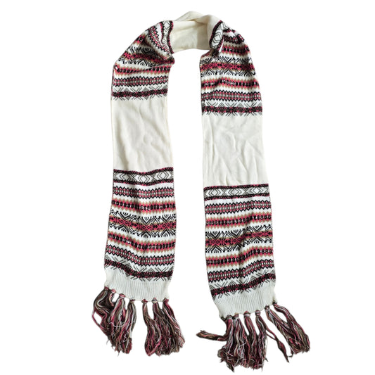 Y2K Vintage Multicolor Sequin Knit Cottage Granny Swan Cozy Wrap Shawl Scarf OS