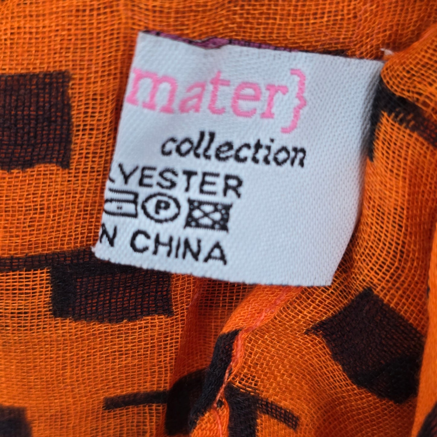 Orange Print Oversized Extra Long Rectangle Halloween Goth Scarf Wrap Shawl OS