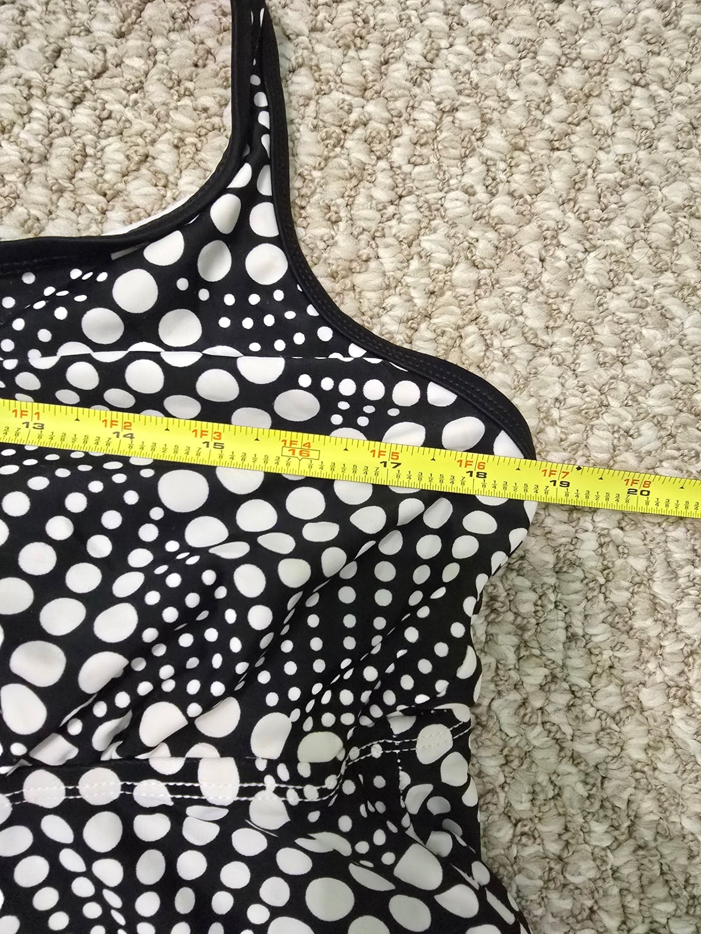 Polka Dot Racerback Liz Lange Maternity Swimsuit Coverup Beach Tankini Top XL