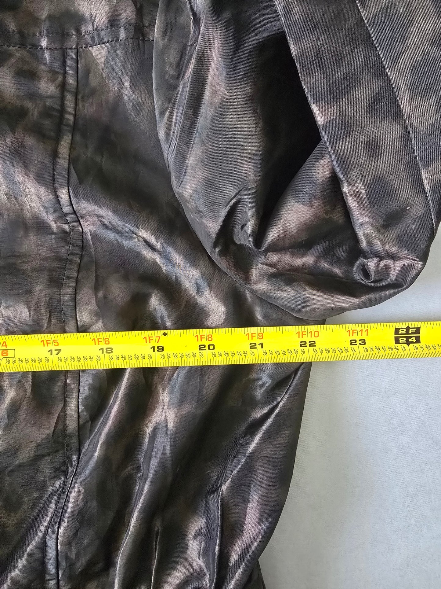 Chico's Animal Print Full Zip 3/4 Sleeve Pocket Brown Whimsy Goth Jacket 2 Large
