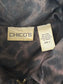 Chico's Animal Print Full Zip 3/4 Sleeve Pocket Brown Whimsy Goth Jacket 2 Large