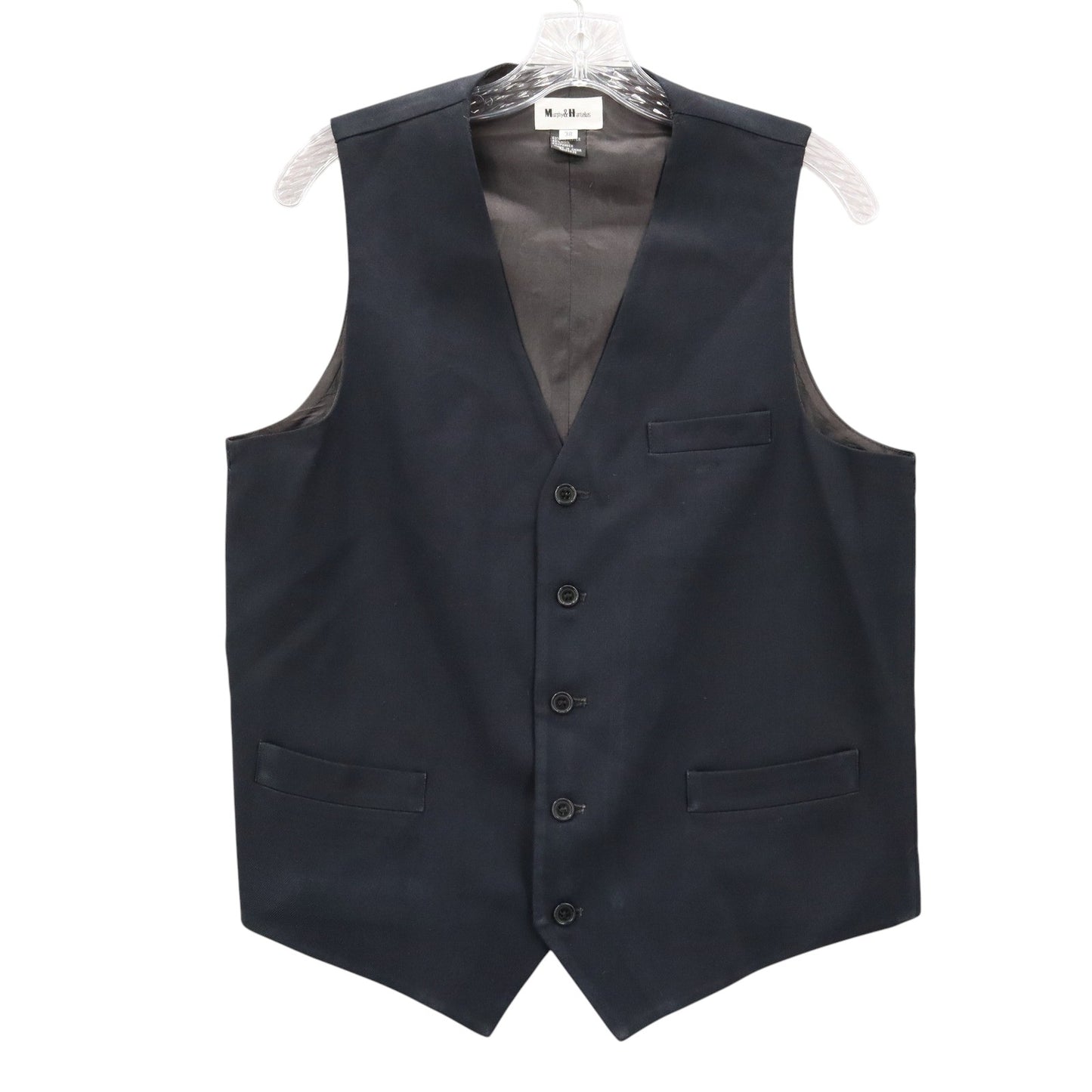 Murphy &amp; Hartelius Blue 5 Button Point Waistcoat Formal Tuxedo Suit Vest 38R