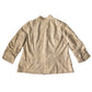 Chico's Animal Print Glam Full Zip Ruched 3/4 Sleeves Chic Cream Jacket 2 Large
