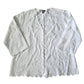 Chico's White Embroidered Scallop Resort Luxury Open Front Jacket 2 Large