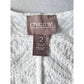 Chico's White Embroidered Scallop Resort Luxury Open Front Jacket 2 Large