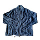 Blue Luxury Preppy Resort Costal Utility Zip Summer Linen Chico's Jacket 2 Large