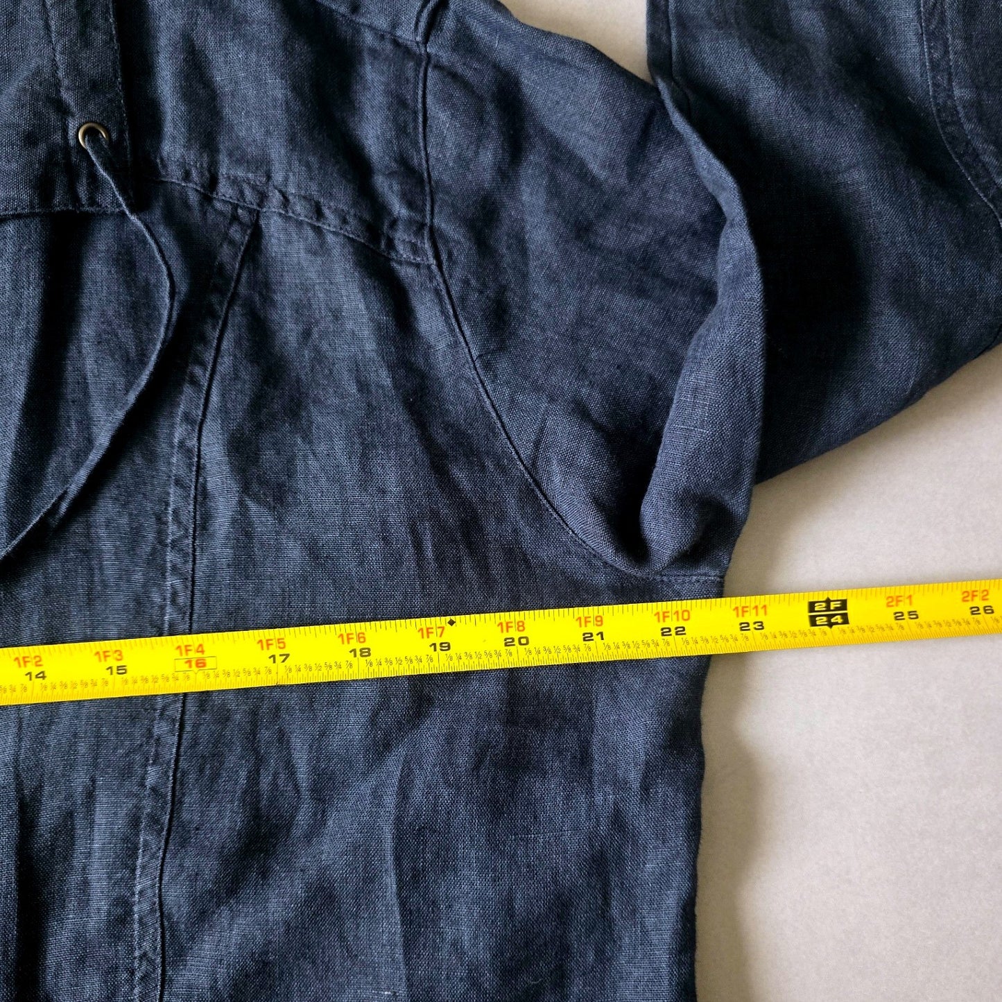 Blue Luxury Preppy Resort Costal Utility Zip Summer Linen Chico's Jacket 2 Large